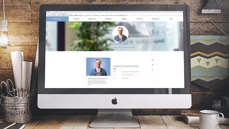 Aperçu du site « Une page » du formateur Jérôme THIERRY